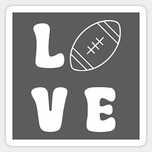 Love Footbal White Sticker